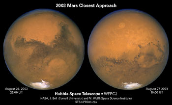 [Mars on August 27, 2003, HST]